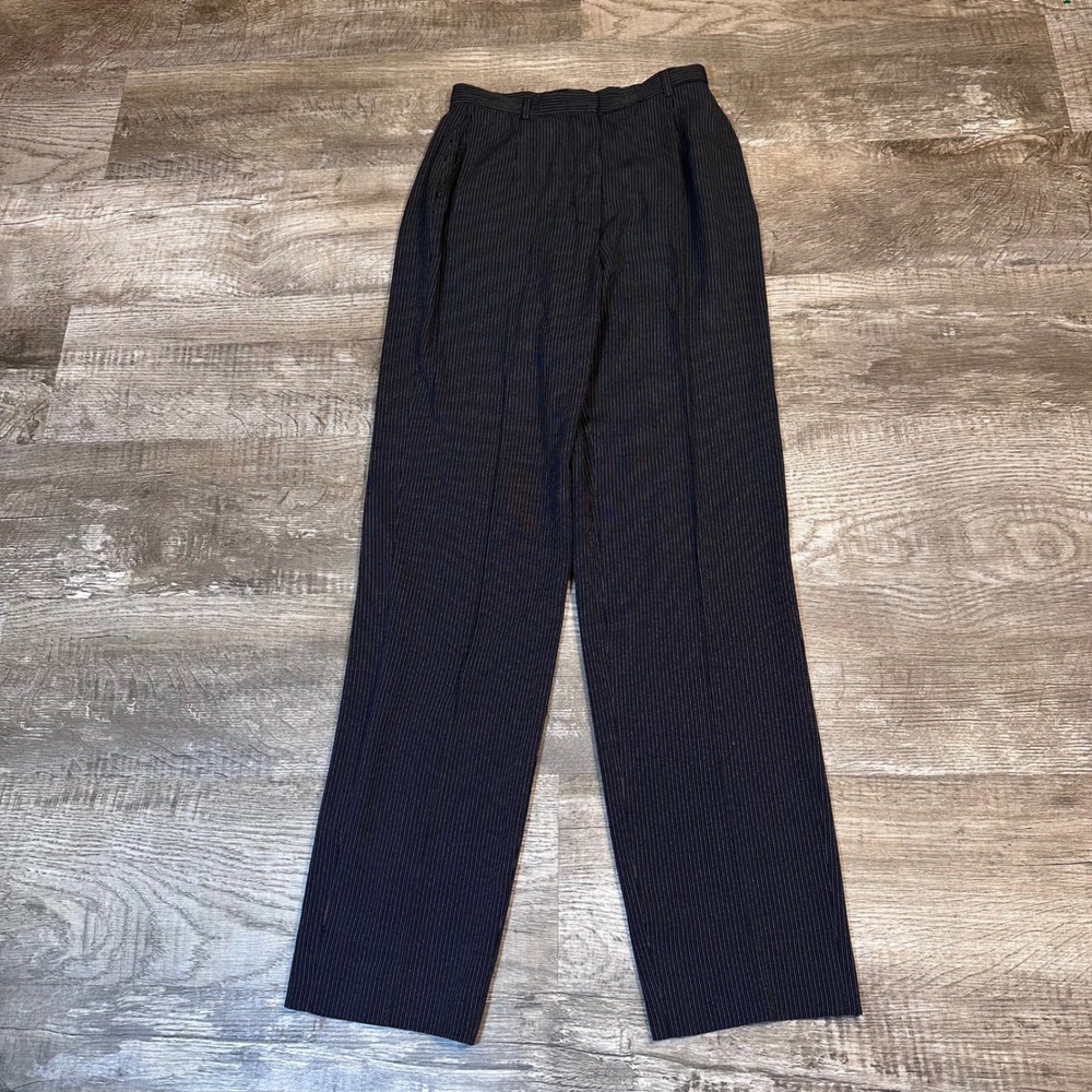 Giorgio Armani Le Collezioni Pinstripe Wool Blend Trousers Made in Italy Size 6